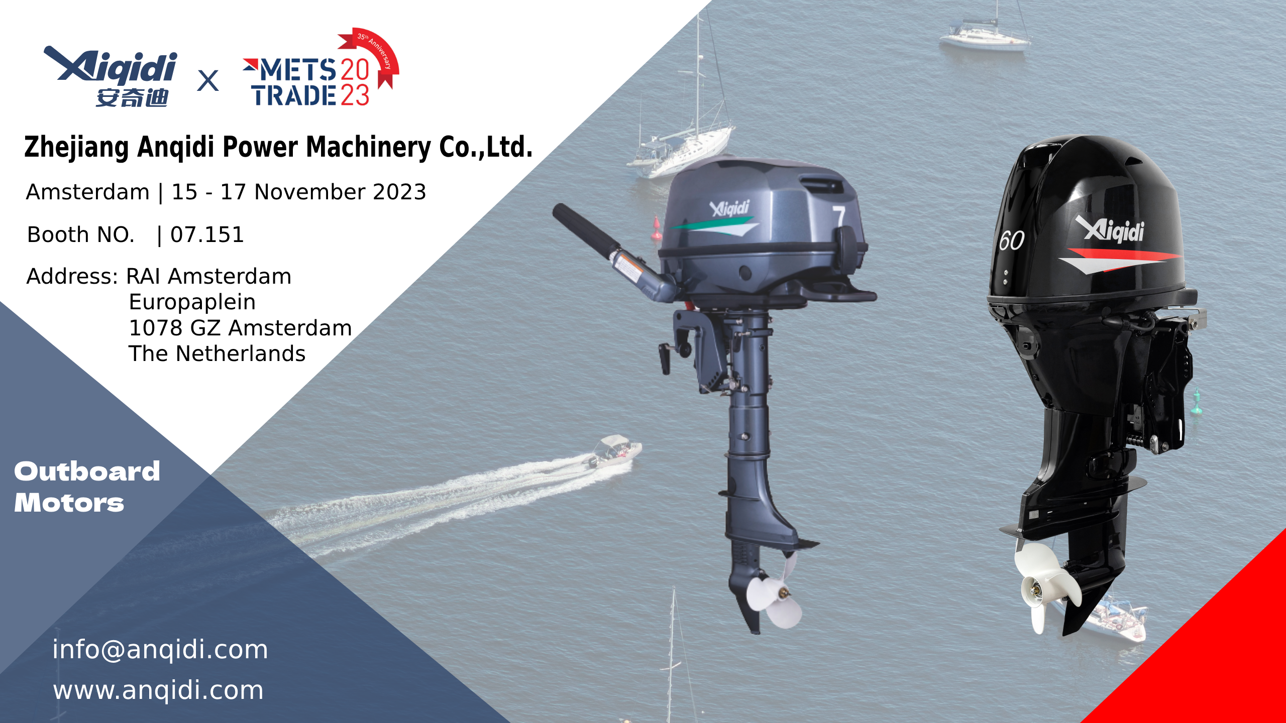 Zhejiang Anqidi Power Machinery Co., Ltd. to Showcase Outboard Engines at METSTRADE 2023